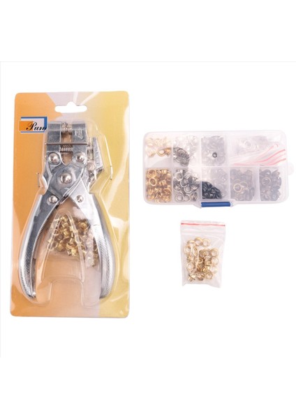 3/16 Inç Grommet Yüze Pense Set Kıyafet Deliği Yumruk Pençeleri Grommet El Piltier 200 Adet Grommets Gözetleri (Yurt Dışından)