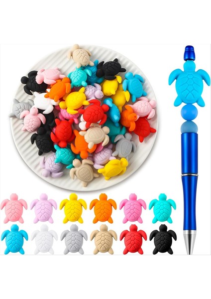 36 Adet Kalem Için Silikon Odak Boncukları Anahtar Zinciri Için Silikon Boncuklar Dıy Kolye Bilezik Takı (Yurt Dışından)