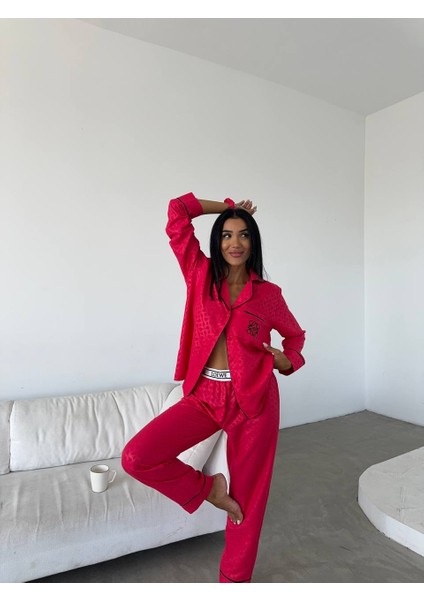 Lo Boxer Bel Pijama Takımı Fuşya