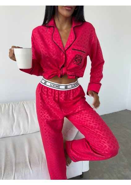 Lo Boxer Bel Pijama Takımı Fuşya