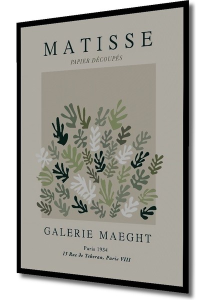 Dekoratif Ahşap Dikdörtgen Tablo Matisse Yapraklar Çerçeve Görünümlü fiyatları