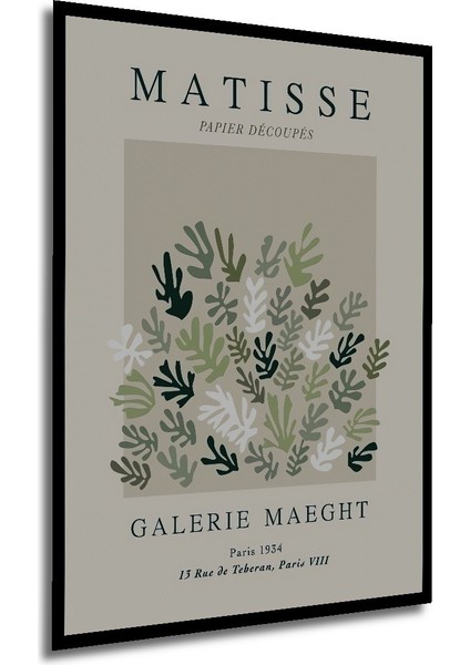 Dekoratif Ahşap Dikdörtgen Tablo Matisse Yapraklar Çerçeve Görünümlü modelleri