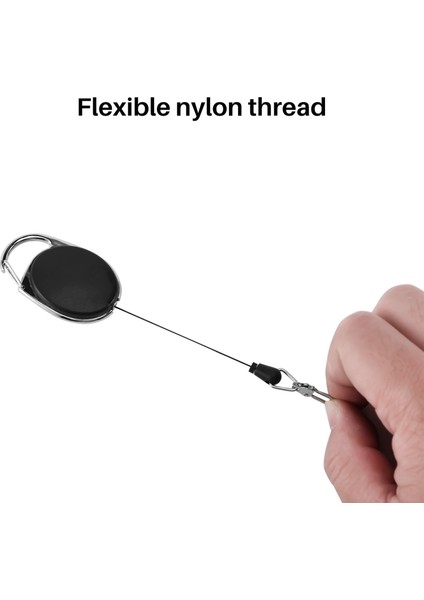 Ağır Hizmet Tipi Geri Çekilebilir Karabin Rozeti Tinker Makaraları 60CM Anahtar Halka Klipsli Çekme Kablosu Siyah (Yurt Dışından) fırsatları