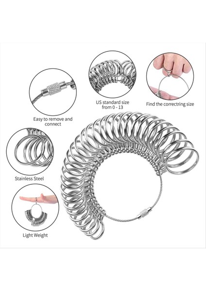 Yüzük Boyutu Aleti Metal Mandrel Ölçüm Çubuğu Halka Mandrel Alüminyum Parmak Boyutlandırma Çelik Halkası (Yurt Dışından) fiyatları