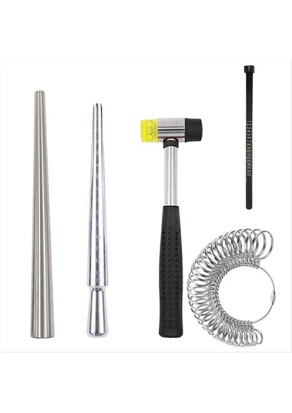 Yüzük Boyutu Aleti Metal Mandrel Ölçüm Çubuğu Halka Mandrel Alüminyum Parmak Boyutlandırma Çelik Halkası (Yurt Dışından) modelleri