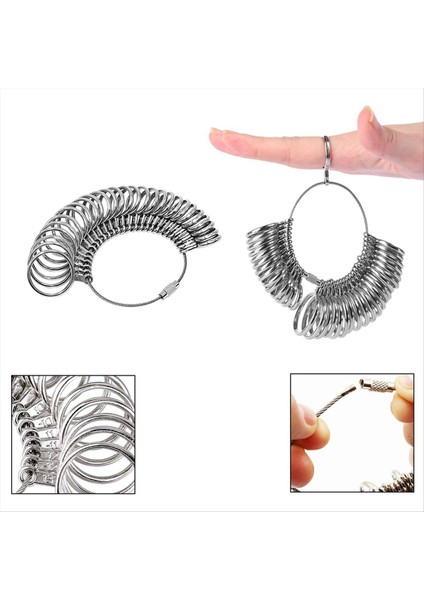Yüzük Boyutu Aleti Metal Mandrel Ölçüm Çubuğu Halka Mandrel Alüminyum Parmak Boyutlandırma Çelik Halkası (Yurt Dışından) indirimleri
