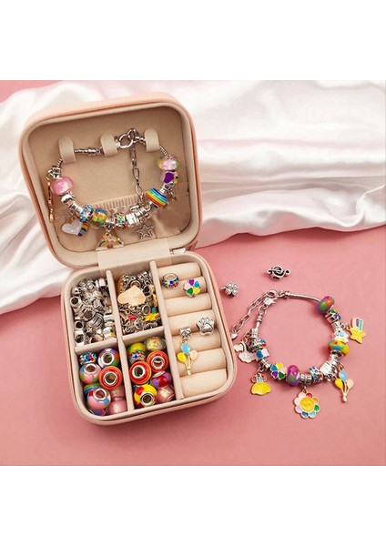 Takı Yapma Kiti Charm Bilezik Kolye Mevcut Boncuklar Set Diy Oyuncakları Çocuk Bilezikleri Doğum Günü E (Yurt Dışından) indirimleri