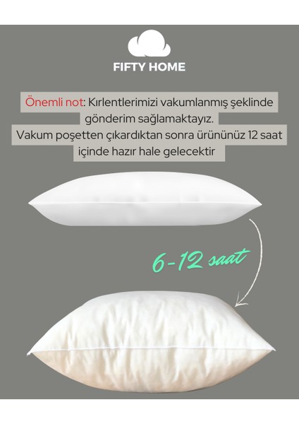 1 Adet Kırlent Iç Yastık - 8 Farklı Ebat - Dolgusu 100% Kırpık Sünger