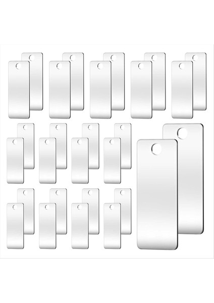 Dikdörtgen Damgalama Boşluklar Metal Damgalama Boşlukları Alüminyum Köpek Etiketleri Dıy Sanat El Sanatları Leri Için Delikli Etiket Anahtarlık (Yurt Dışından)