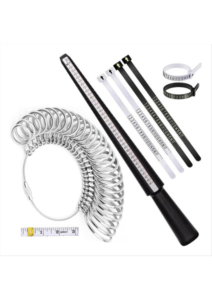Erkek ve Kadın Yüzüğü Sizing Araçları Metal Yüzük Ölçümü Yüzük Yapma Kiti Yüzük Mandrel Yüzük Gevşek Halkalar Için Yüzük (Yurt Dışından)