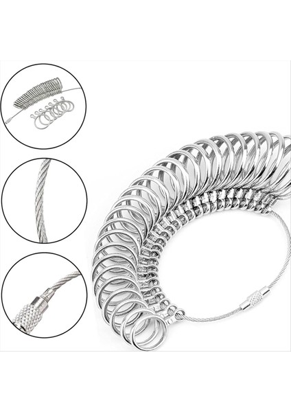 Erkek ve Kadın Yüzüğü Sizing Araçları Metal Yüzük Ölçümü Yüzük Yapma Kiti Yüzük Mandrel Yüzük Gevşek Halkalar Için Yüzük (Yurt Dışından) fiyatları