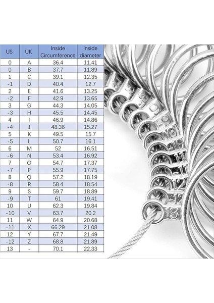 Erkek ve Kadın Yüzüğü Sizing Araçları Metal Yüzük Ölçümü Yüzük Yapma Kiti Yüzük Mandrel Yüzük Gevşek Halkalar Için Yüzük (Yurt Dışından) modelleri