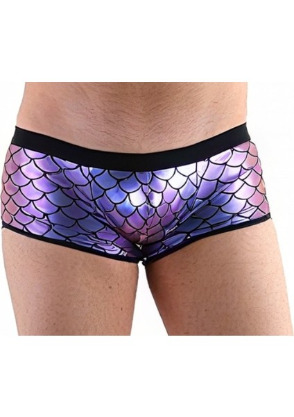 Slıde – Parlak Yanar Döner Çok Renkli Fantezi Erkek Boxer (Mavi & Pembe)