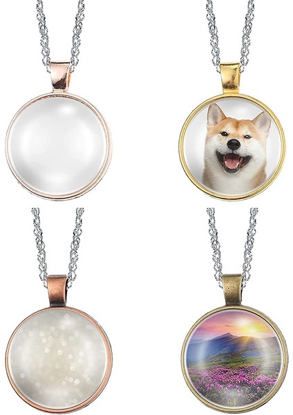 72 Pcs Sublimasyon Kolye Tepsileri Seti 36 Parça 9 Renk Yuvarlak Çerçeve Boşlukları 36 Şeffaf Cam Cabochons (Yurt Dışından) indirimleri