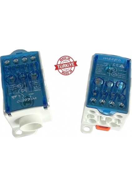 1 Kutup 400A 1X185 / 2X35 + 9X10MM² Dağıtım Bloğu 5 Adet