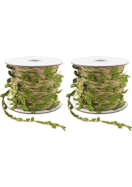 2x Doğal Jute Sicim 5mm Hessian Sicim Yapay Yapay Yapay Diy Sarma Düğün Bahçesi (32 8ft) (Yurt Dışından)