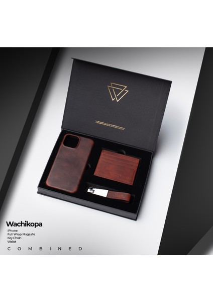 Klasik Deri Hediye Seti - Full Wrap Magsafe