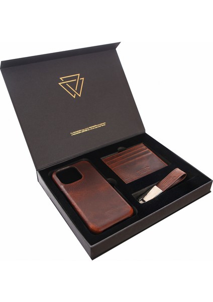 Klasik Deri Hediye Seti - Full Wrap Magsafe indirimleri