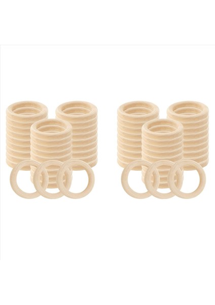 60 Pcs Doğal Ahşap Halkalar 60MM Bitmemiş Makrame Ahşap Halka Dıy Zanaat Halka Kolye Takı Yapımı Için Ahşap Daireler (Yurt Dışından)