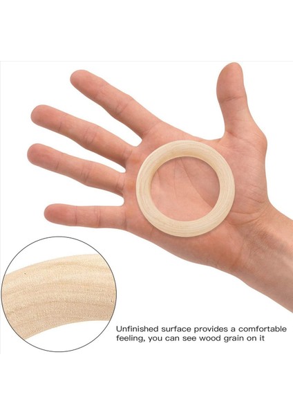 60 Pcs Doğal Ahşap Halkalar 60MM Bitmemiş Makrame Ahşap Halka Dıy Zanaat Halka Kolye Takı Yapımı Için Ahşap Daireler (Yurt Dışından) fırsatları