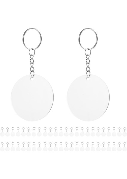 150 Pcs 2 Inç Akrilik Şeffaf Diskler ve Anahtar Zincirler Seti Dıy Projeleri Için Açık Boş Akrilik Diskler Yuvarlak Anahtarlık (Yurt Dışından) modelleri