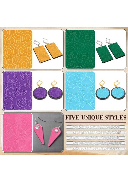 5 Adet Polimer Kil Doku Silindirleri Küpe Yapımı Için Dıy Için Polimer Kil Küpeleri Için Seramik Pulları (Yurt Dışından) fiyatları