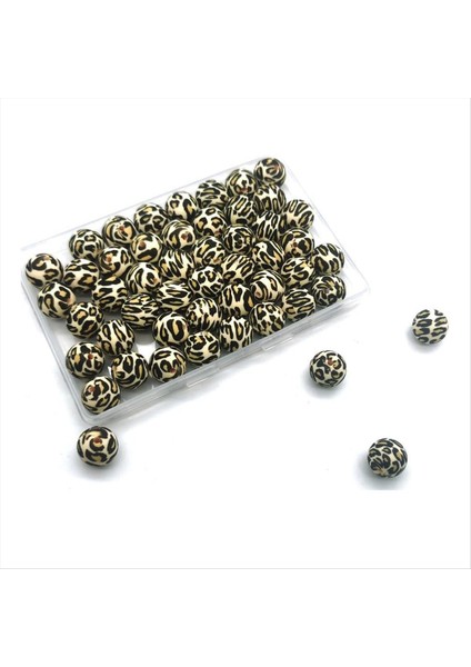 50 Adet Silikon Boncuklar Kalem Kolye Bilezik Için Anahtar Zinciri Yığın Için 15MM Yığın (Yurt Dışından)