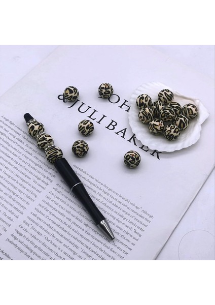 50 Adet Silikon Boncuklar Kalem Kolye Bilezik Için Anahtar Zinciri Yığın Için 15MM Yığın (Yurt Dışından) indirimleri