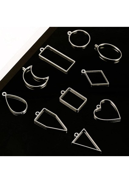 160 Pcs Çeşitli Reçine Preslenmiş Çerçeveler Için Açık Metal Çerçeveler Küpe Yapan Küpe Yapımı (Altın ve Gümüş) (Yurt Dışından) indirimleri