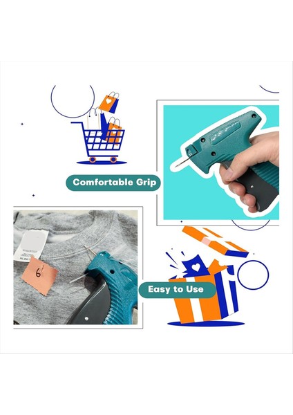 Sert Depolama Çantası ile Etiketleme Tabancası Giysiler Için Etiketleme Tabancası Kıyafetler Için Standart Perakende Priceemicrostitch Ataşörü (Yurt Dışından) indirimleri