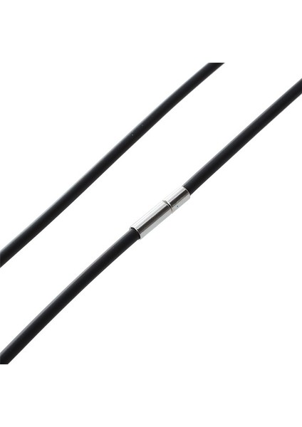 Paslanmaz Çelik Kapalı 4pcs 3mm Siyah Kauçuk Kordon Kolye - 22 Inç (Yurt Dışından) modelleri