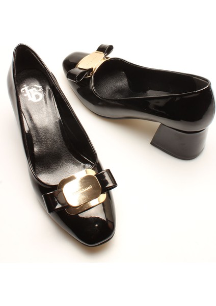 Idil Siyah Rugan Tokalı Kadın Topuklu modelleri