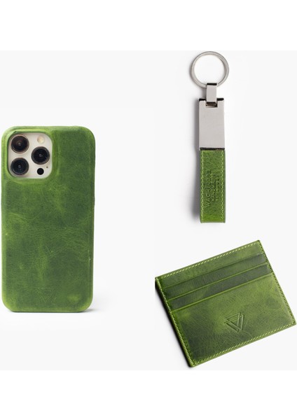 Klasik Deri Hediye Seti - Full Wrap Magsafe