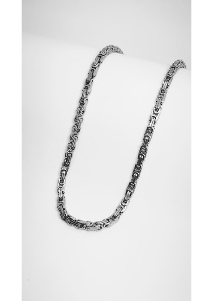 Erkek Kral (Byzantine) 4mm Zincir Çelik Kolye