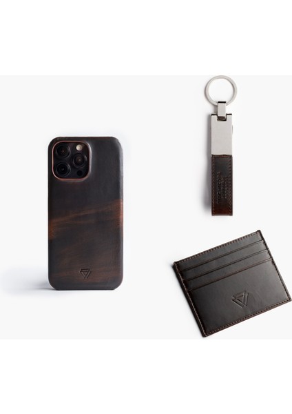 Klasik Deri Hediye Seti - Full Wrap Magsafe