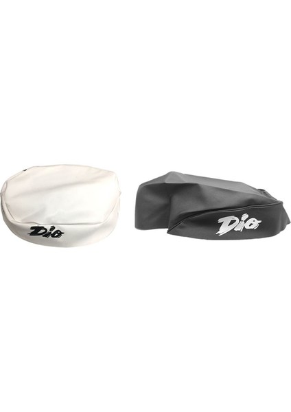 Honda Dio AF17/AF18 Motosiklet Modifikasyonu Beyaz ve Siyah Için 2x Motosiklet Koltuk Kapağı Taklit Deri Koltuk Kapağı (Yurt Dışından)