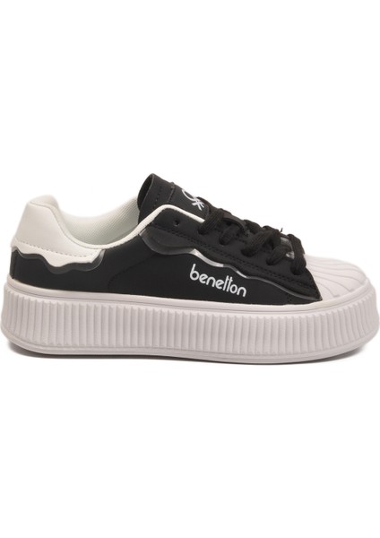 Siyah Beyaz Bağcıklı Unisex Spor Ayakkabı fiyatları