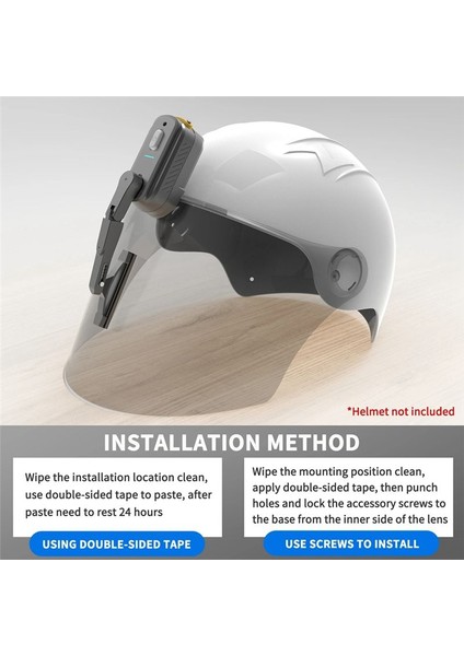 1200MAH Motosiklet Kaskı Elektrik Silecek Motorlu Kask Ön Cam Silecek Kask Silecek Çoğu Vizörle Uyumlu (Yurt Dışından) fiyatları