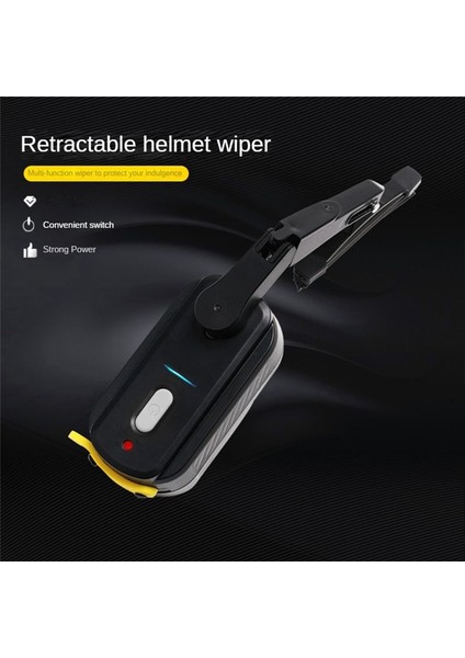 1200MAH Motosiklet Kaskı Elektrik Silecek Motorlu Kask Ön Cam Silecek Kask Silecek Çoğu Vizörle Uyumlu (Yurt Dışından) indirimleri