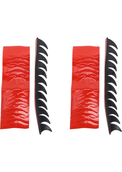 2x Yansıtıcı Motosiklet Kask Mohawk Ediciler Kırmızı Kask Çıkartmaları ile Kauçuk Kamber Testere (Kask Dahil Değildir) (Yurt Dışından)