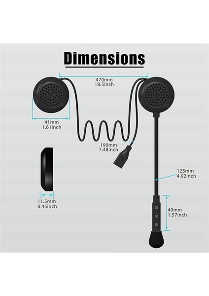 Bluetooth 5 2 Motosiklet Kask Kulaklığı Kablosuz Kulaklık Handfree Mp3 Müzik Çalar Için Stereo Çağrı Kiti Stereo (Yurt Dışından) indirimleri