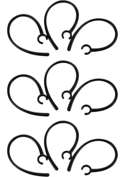Bluetooth Kulaklık Için 9 Adet Elden Çıkmış 5 5mm Delikli Siyah Plastik Earhook (Yurt Dışından)