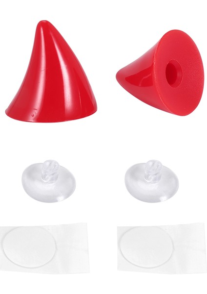 Motosiklet Kask Köşe Boynuz Dekorasyon Aksesuarları Dayanıklı Emme Kupası Yumuşak Boynuz Dekorasyon Meapwear Kırmızı (Yurt Dışından) modelleri