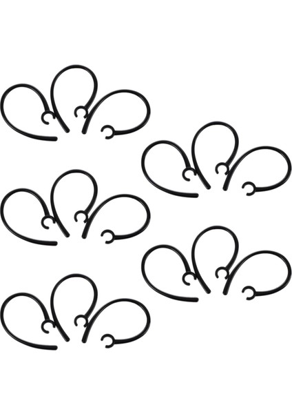 Bluetooth Kulaklık Için 15 Adet Elden Çıkmış 5 5mm Delikli Siyah Plastik Earhook (Yurt Dışından)