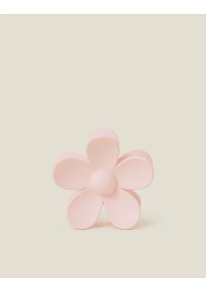 Matte Çiçek Toka Toz Pembe