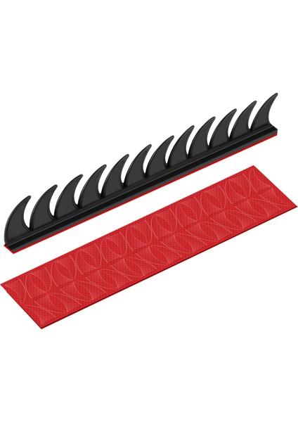 Yansıtıcı Motosiklet Kask Mohawk Kırmızı Kask Çıkartmaları ile Kauçuk Kamber Saw (Kask Dahil Değildir) (Yurt Dışından)