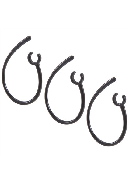 Bluetooth Kulaklık Için 3 Adet Elle 5mm 5mm Delikli Siyah Plastik Earhook (Yurt Dışından)