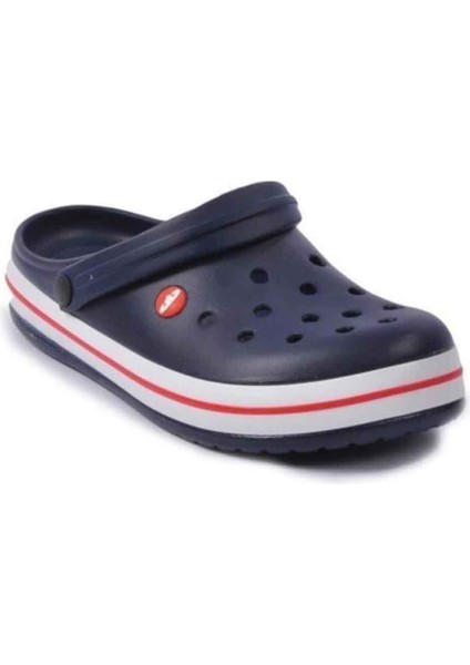 E195.M.0025-26 Anatomik Erkek Sabo Terlik lacivert Beyaz Kırmızı 46-47