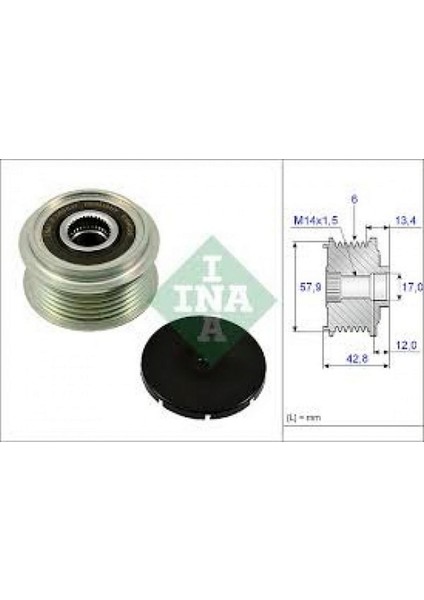 Mtxdpn Alternatör Kasnaği Rulmanli Toyota Urban Cruiser-Verso S 1.4d-4d 10-16 Subaru Trezia 1.4d 11