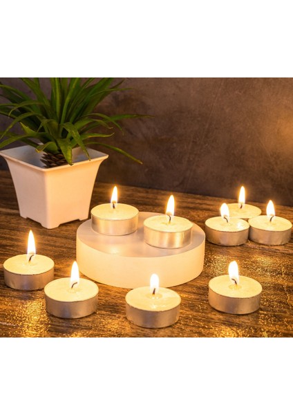20 Li Yuvarlak Mum Mor Tealight Mum Doğum Günü Parti Süsleme